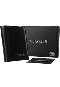 4U CAVALDI - Portfel skórzany Cavaldi czarny 0800-BS-RFID BLACK. Kolor: czarny. Materiał: skóra
