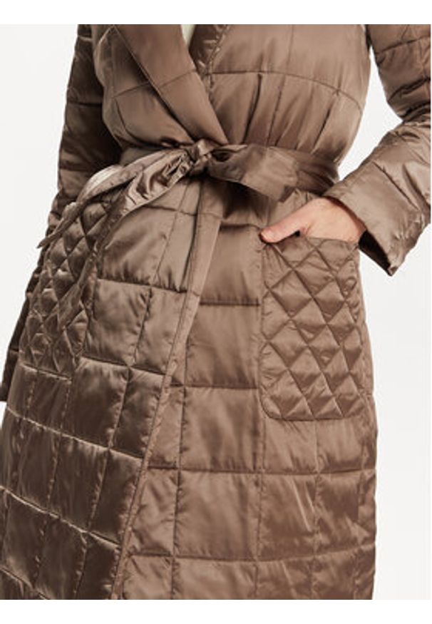 MAX&Co. Płaszcz przejściowy Puffaway 2416491012200 Brązowy Regular Fit. Kolor: brązowy. Materiał: syntetyk