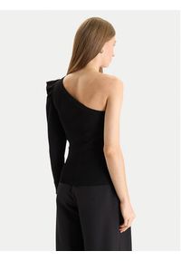 TwinSet - TWINSET Sweter 252AT3011 Czarny Slim Fit. Kolor: czarny. Materiał: wiskoza #3