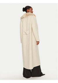 Luisa Spagnoli Płaszcz wełniany Supplica 541206 Beżowy Regular Fit. Kolor: beżowy. Materiał: syntetyk #4