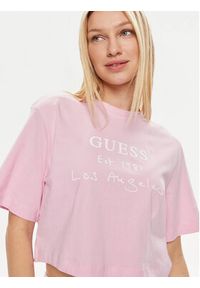 Guess T-Shirt Dakota V4GI13 JA914 Różowy Boxy Fit. Kolor: różowy. Materiał: bawełna #4