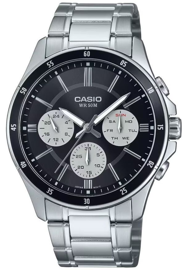 Zegarek Casio Zegarek Męski Casio MTP-1374D-1A3 Srebrzysty ( 47 mm)