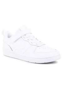 Sneakersy dziecięce Nike Court Borough Low 2. Kolor: biały. Materiał: tkanina, skóra, materiał, syntetyk. Model: Nike Court. Sport: turystyka piesza #2