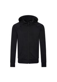 JUST COOL - Bluza Rozpinana Męska Jeden Kolor Slim. Kolor: czarny