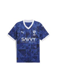 Puma - Męska koszulka domowa Al Hilal Saudi F.C. 24/25 PUMA Blue Intense White. Kolor: niebieski, wielokolorowy, biały. Wzór: aplikacja. Sport: piłka nożna