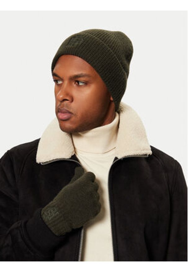 Jack & Jones - Jack&Jones Zestaw Czapka i Rękawiczki 12264109 Zielony. Kolor: zielony. Materiał: materiał, akryl