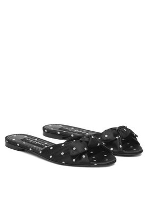 DOLCE & GABBANA - Dolce&Gabbana Klapki CQ0620 AV885 Czarny. Kolor: czarny. Materiał: materiał