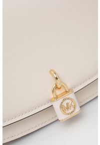 MICHAEL Michael Kors torebka skórzana kolor beżowy. Kolor: beżowy. Materiał: skórzane #5