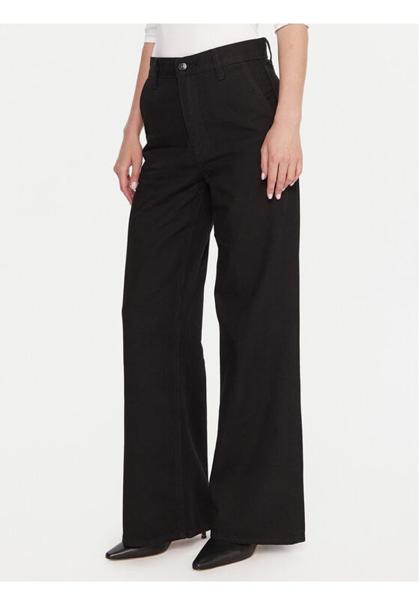 Calvin Klein Jeansy LV047D770G Czarny Wide Leg. Kolor: czarny