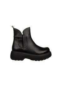 Botki Bayla-161 084 602 011 Black 161590, Czarny, Skóra naturalna - 36. Okazja: na co dzień. Nosek buta: okrągły. Kolor: czarny. Szerokość cholewki: normalna. Materiał: skóra. Sezon: zima, jesień. Obcas: na obcasie. Styl: klasyczny, casual, elegancki. Wysokość obcasa: średni #1