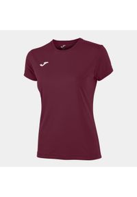 Koszulka do biegania damska Joma Combi z krótkim rękawem. Kolor: wielokolorowy, czerwony, brązowy, fioletowy. Długość rękawa: krótki rękaw. Długość: krótkie