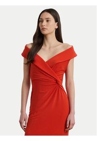 Lauren Ralph Lauren - LAUREN RALPH LAUREN Sukienka wieczorowa 253863940024 Pomarańczowy Slim Fit. Kolor: pomarańczowy. Materiał: syntetyk. Styl: wizytowy #4
