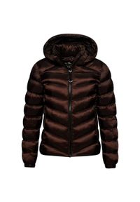 Damska kurtka z kapturem Superdry Fuji. Typ kołnierza: kaptur. Kolor: brązowy. Długość rękawa: długi rękaw. Styl: elegancki #1