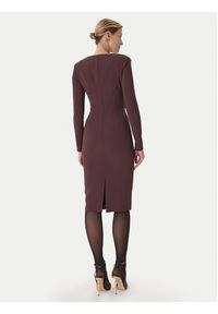Elisabetta Franchi Sukienka koktajlowa AB-805-57E2-V460 Bordowy Slim Fit. Kolor: czerwony. Materiał: syntetyk. Styl: wizytowy #4
