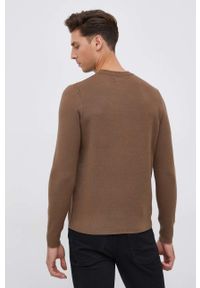 Samsoe & Samsoe - Samsoe Samsoe Sweter męski kolor brązowy. Okazja: na co dzień. Kolor: brązowy. Materiał: materiał, wiskoza. Długość rękawa: długi rękaw. Długość: długie. Styl: casual #5