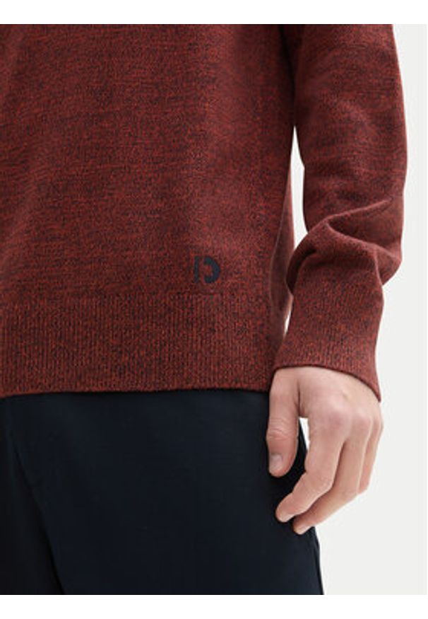 Tom Tailor Denim Sweter 1042509 Czerwony Regular Fit. Kolor: czerwony. Materiał: bawełna