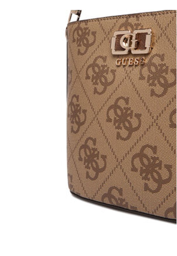 Guess Torebka Karnilla Logo HWOS99 01010 Brązowy. Kolor: brązowy. Materiał: skórzane