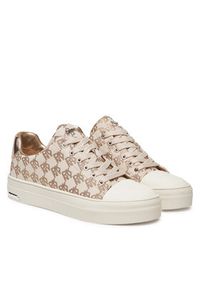 DKNY Trampki York Lace UP Sneak K2533982 Beżowy. Kolor: beżowy. Materiał: materiał #4