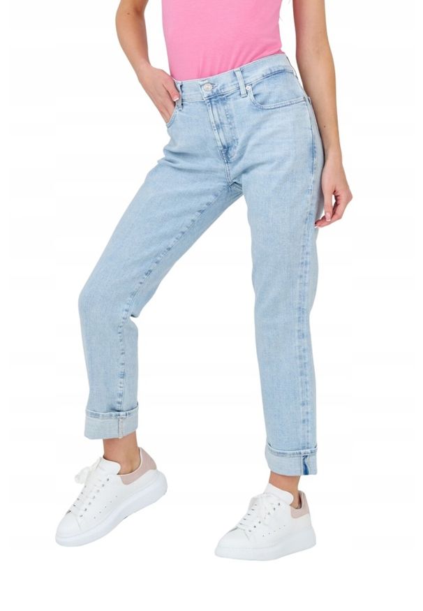 7 FOR ALL MANKIND Jasne jeansy damskie Relaxed Skinny, Rozmiar 28. Kolor: niebieski