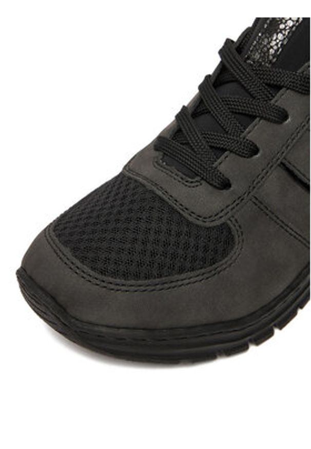 Rieker Sneakersy M4970-45 Czarny. Kolor: czarny. Materiał: materiał, syntetyk