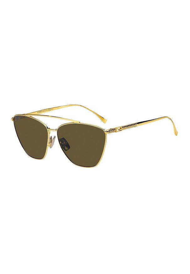 Fendi - Okulary przeciwsłoneczne. Kolor: złoty