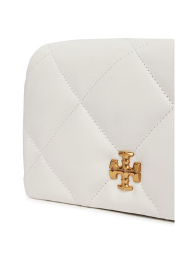 Tory Burch Torebka Kira iamond Quilt Chain Wallet 158624 Biały. Kolor: biały. Materiał: skórzane