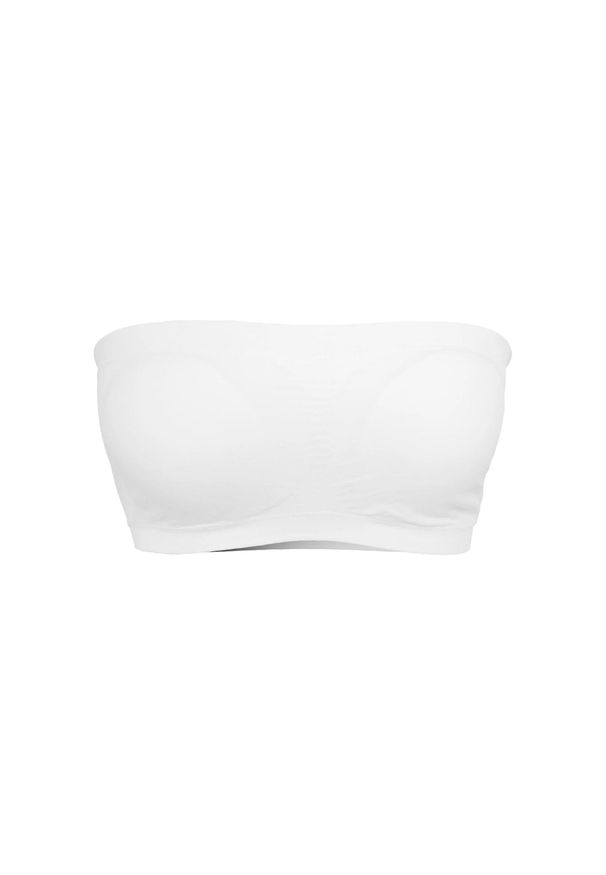 Urban Classics - Wyściełany Top Bandeau Dla Kobiet. Kolor: biały. Sport: turystyka piesza