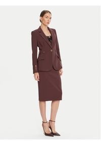 Elisabetta Franchi Marynarka GI-175-56E2 Bordowy Regular Fit. Kolor: czerwony. Materiał: syntetyk