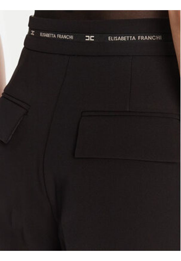 Elisabetta Franchi Spodnie materiałowe PA-103-56E2 Czarny Regular Fit. Kolor: czarny. Materiał: syntetyk