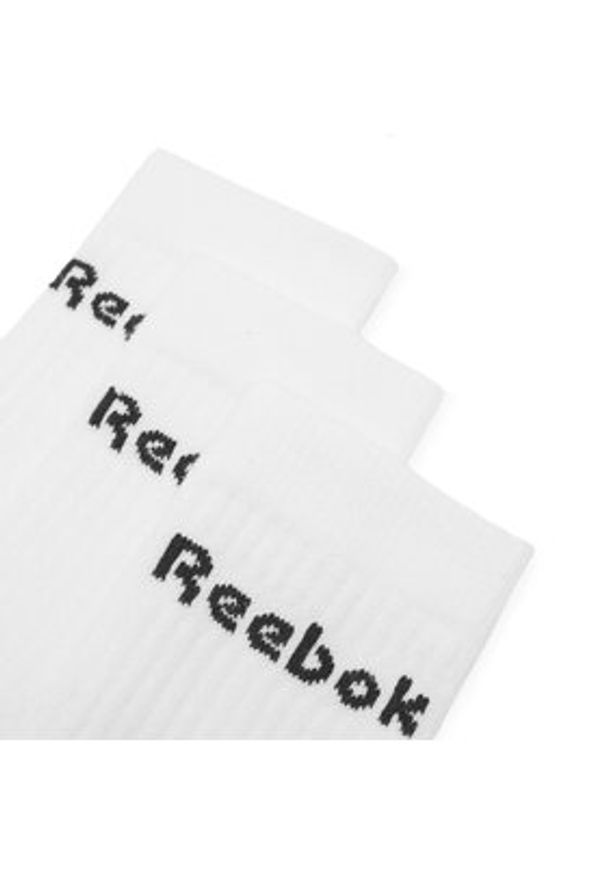 Reebok Zestaw 3 par wysokich skarpet unisex Art Core Mid Crew So GH0332 Biały. Kolor: biały. Materiał: materiał