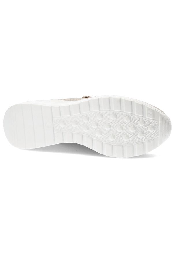Beżowe Sneakersy S.Barski Modne Obuwie Damskie Na Koturnie. Okazja: na co dzień. Kolor: beżowy. Obcas: na koturnie. Styl: casual