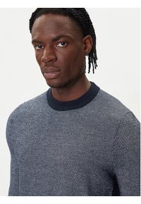 BOSS Sweter H-Hestro 50549986 Granatowy Regular Fit. Kolor: niebieski. Materiał: wełna #5