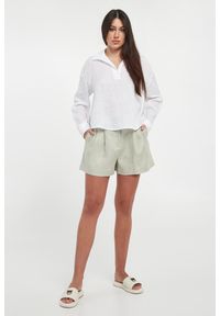 Armani Exchange - Bluzka damska lniana ARMANI EXCHANGE. Materiał: len #5