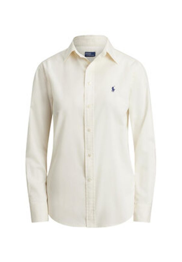 Polo Ralph Lauren Koszula 211A92177007 Écru Classic Fit. Typ kołnierza: polo. Kolor: kremowy. Materiał: bawełna