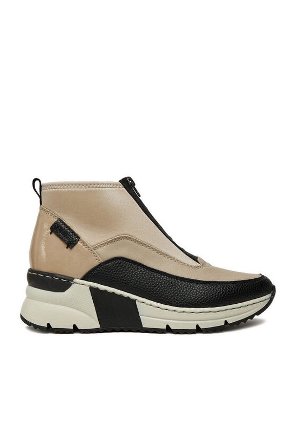 Rieker Sneakersy N6352-60 Beżowy. Kolor: beżowy. Materiał: syntetyk, materiał