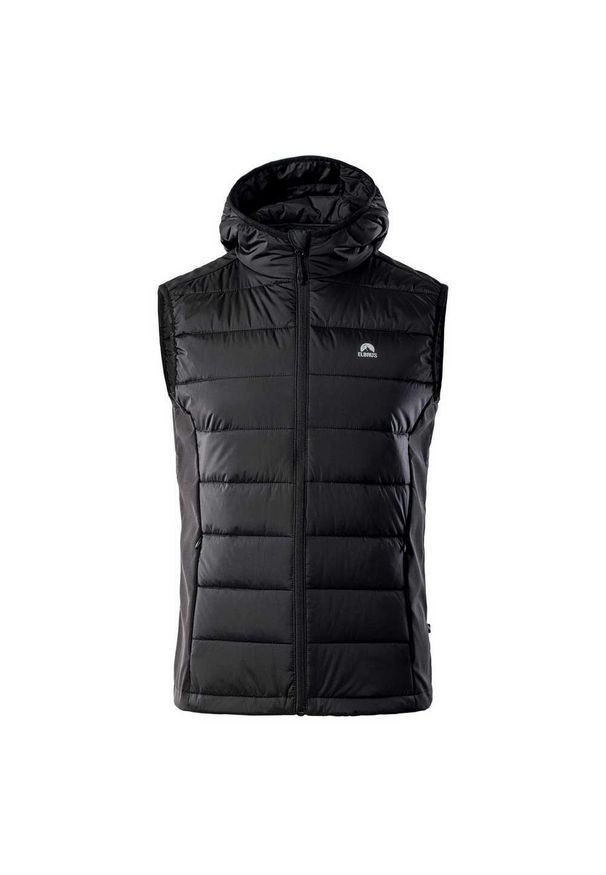 Elbrus - Bezrękawnik Męska Pikowany Raman. Kolor: czarny. Długość rękawa: bez rękawów. Sport: turystyka piesza