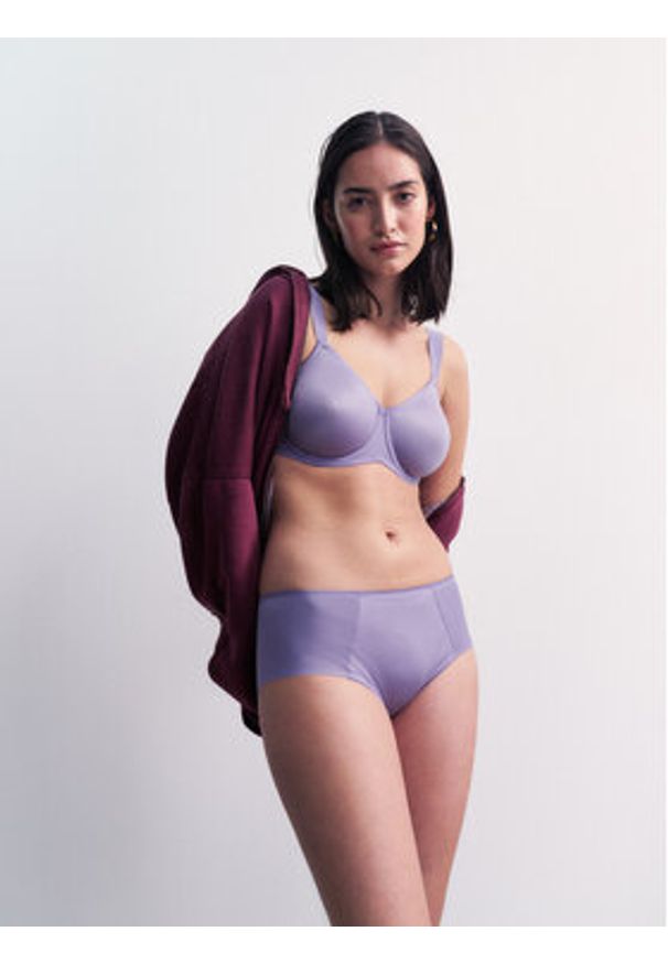 Triumph Biustonosz z fiszbiną Essential 10219713 Fioletowy. Kolor: fioletowy. Materiał: syntetyk