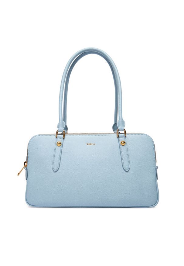 Furla Torebka Giulia M WB01871 BX0460 CN CDZ00 Błękitny. Kolor: niebieski. Materiał: skórzane, zamszowe