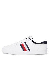 TOMMY HILFIGER - Tommy Hilfiger Tenisówki Iconic Vulc Stripes Mesh FM0FM05072 Biały. Kolor: biały. Materiał: materiał #3