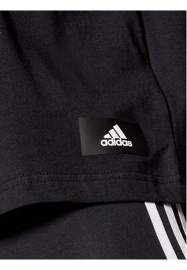 Adidas - adidas T-Shirt Future Icons 3-Stripes GN1837 Czarny Loose Fit. Kolor: czarny. Materiał: bawełna