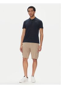 Aeronautica Militare Polo 251PO1855J679 Granatowy Regular Fit. Typ kołnierza: polo. Kolor: niebieski. Materiał: len #4