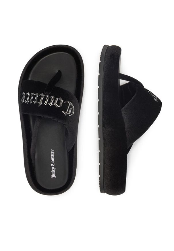 Juicy Couture Japonki WSS21533-01 Czarny. Kolor: czarny. Materiał: materiał