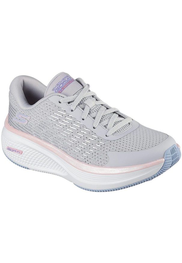 skechers - Adidasy Skechers Go Run Elevate 2.0, Kobiety. Kolor: szary. Materiał: materiał. Sport: bieganie