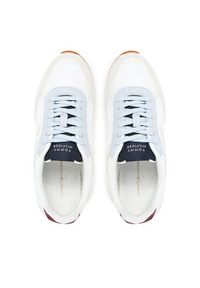 TOMMY HILFIGER - Tommy Hilfiger Sneakersy Casual Fashion Runner Mix FW0FW08324 Biały. Okazja: na co dzień. Kolor: biały. Materiał: materiał #3