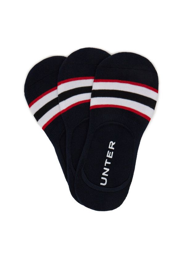 Hunter Zestaw 3 par stopek unisex AS_HUNTER_03S_SS25 (3-PACK) Granatowy. Kolor: niebieski. Materiał: materiał, bawełna
