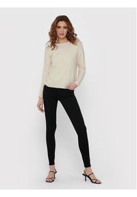 only - ONLY Sweter Lesly 15170427 Beżowy Loose Fit. Kolor: beżowy. Materiał: wiskoza #6