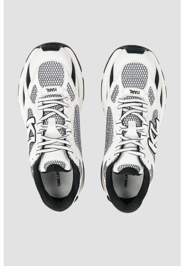 Karl Lagerfeld - KARL LAGERFELD Białe sneakersy męskie ORION Sidetrim Mix Lo, Rozmiar 43. Kolor: biały