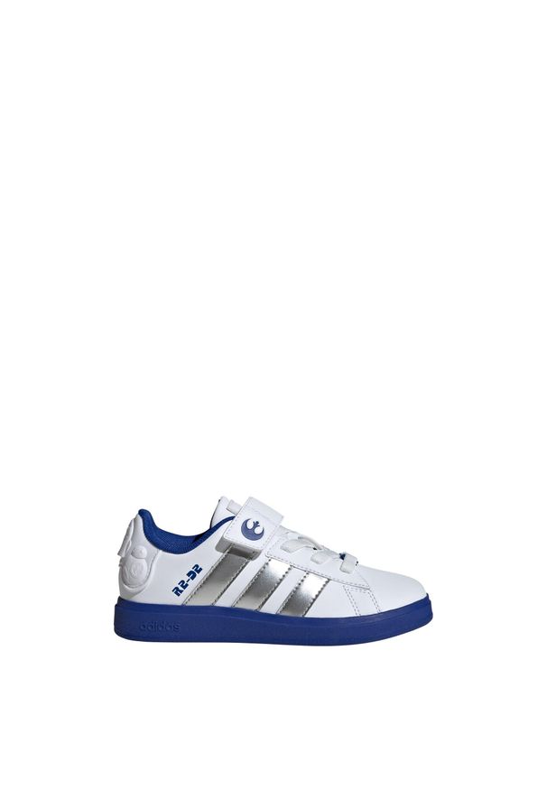 Buty Adidas Star Wars Grand Court 2.0 Children. Kolor: biały, wielokolorowy, niebieski, szary. Wzór: motyw z bajki. Sport: tenis