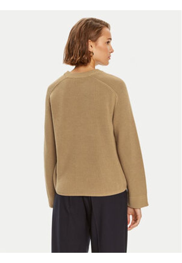TOMMY HILFIGER - Tommy Hilfiger Sweter WW0WW40751 Beżowy Regular Fit. Kolor: beżowy. Materiał: bawełna