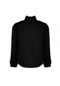 John Richmond Bluza "Full Zip" | UMA24061FE | Mężczyzna | Czarny. Okazja: na co dzień. Kolor: czarny. Materiał: bawełna, poliester. Długość: długie. Wzór: aplikacja, nadruk. Styl: sportowy, casual